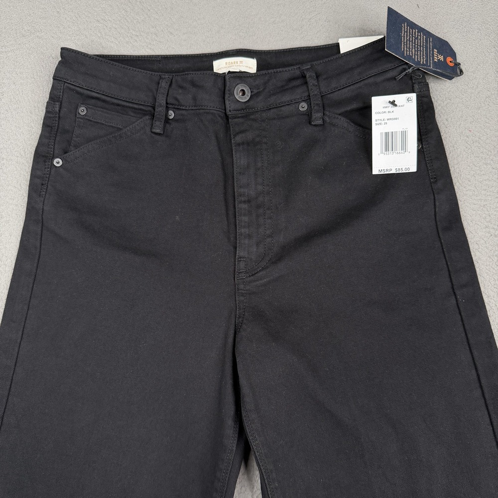 Roark HWY 395 Stovepipe Jeans Womens 29 Black High Rise Denim Pants Casual - Picture 2 of 13